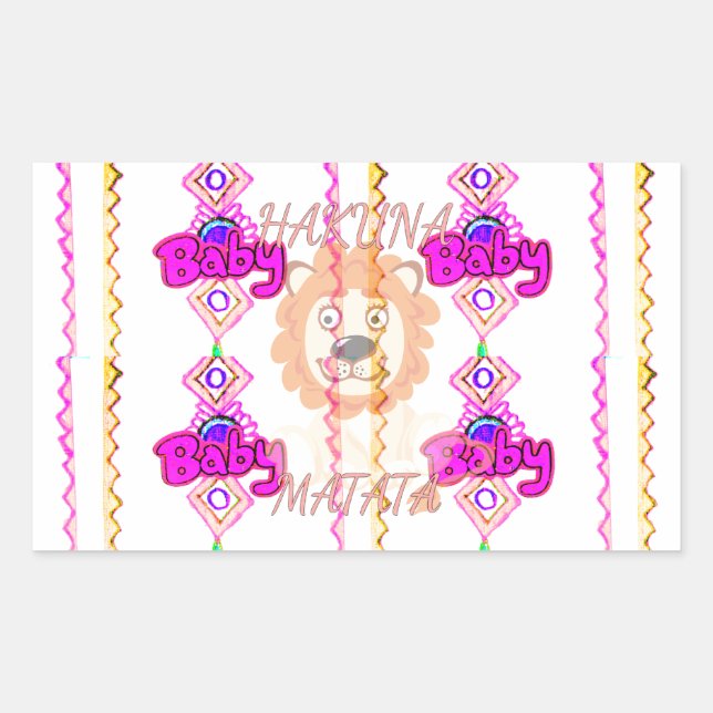 Hakuna Matata: Beautiful Baby Lion Design Motif Sticker (Front)