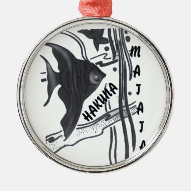 Hakuna Matata Big Little Fish.png Metal Ornament (Front)