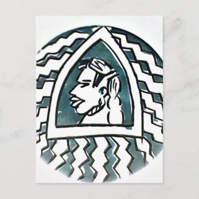 Hakuna Matata Blue Triangle Style.png Postcard (Front)