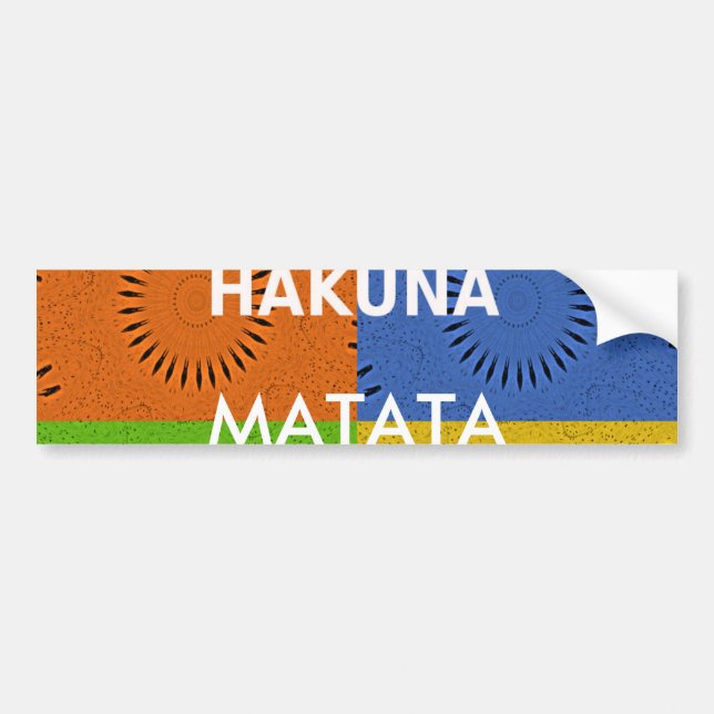 Hakuna Matata Bumper Sticker Template (Front)
