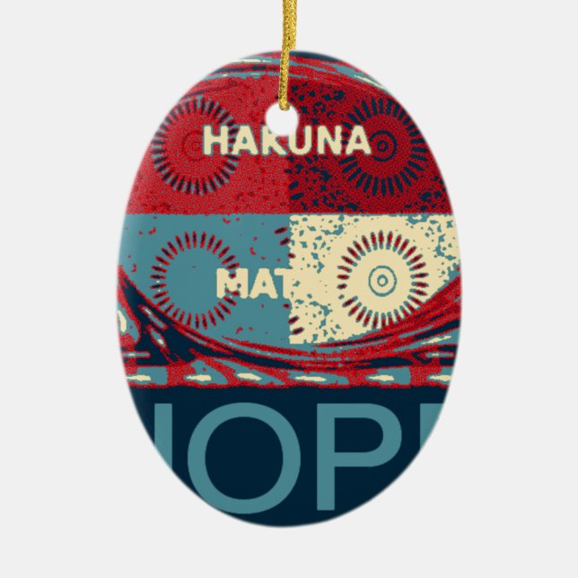 Hakuna matata ceramic ornament (Front)