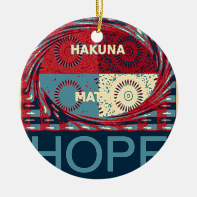 Hakuna matata ceramic ornament (Front)