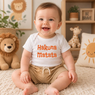 Hakuna Matata Cute Safari-Inspired Baby Bodysuit