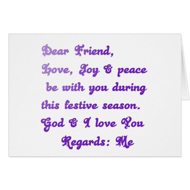 Hakuna Matata Dear Friend Love joy peace be with y (Front Horizontal)