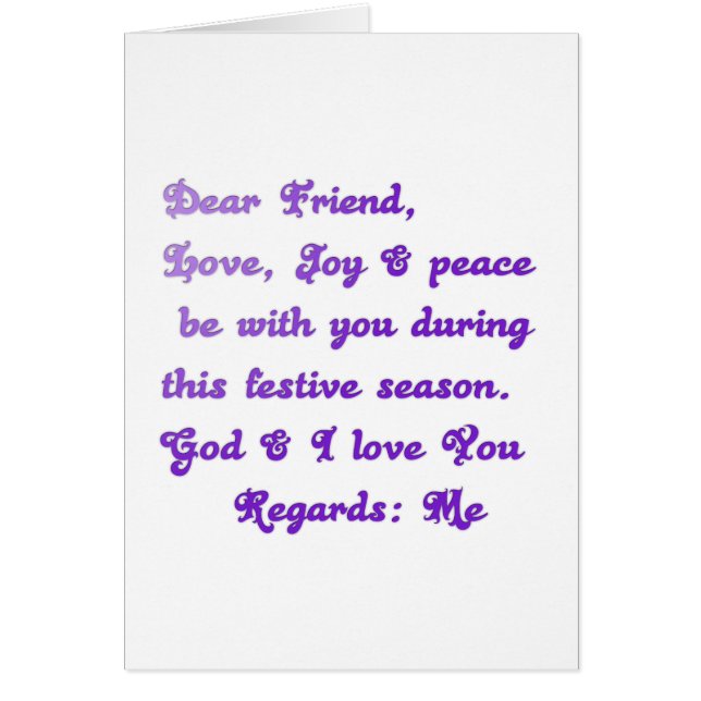 Hakuna Matata Dear Friend Love joy peace be with y (Front)