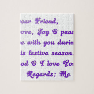 Hakuna Matata Dear Friend Love joy peace be with y Jigsaw Puzzle