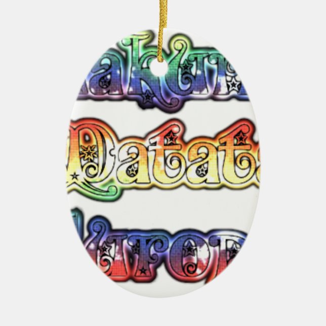 Hakuna Matata Europe Art Print/Graphic Ceramic Ornament (Front)