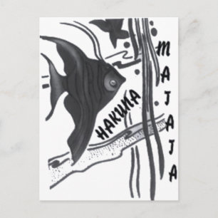 Hakuna Matata Fish Art Print Postcard