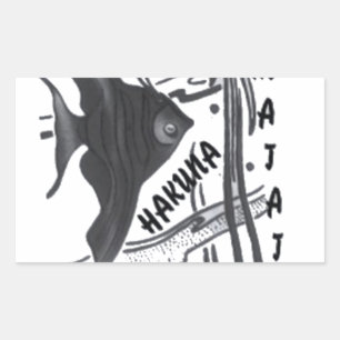 Hakuna Matata Fish Art Print Sticker