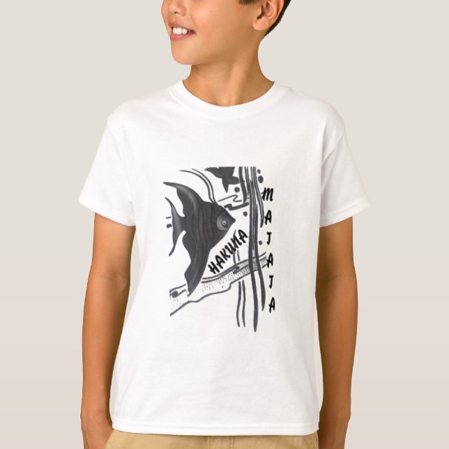 Hakuna Matata Fish Art Print T-Shirt (Front)