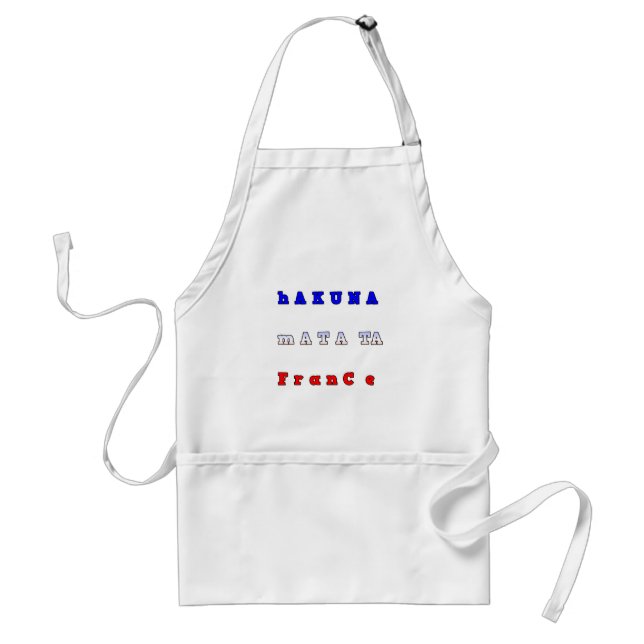 Hakuna Matata France Art Print/Graphic Standard Apron (Front)