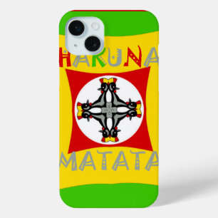 Hakuna Matata Fun Rasta Colours: Vibrant & Carefre iPhone 15 Mini Case