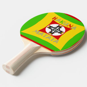 Hakuna Matata Fun Rasta Colours: Vibrant & Carefre Ping Pong Paddle