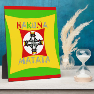 Hakuna Matata Fun Rasta Colours: Vibrant & Carefre Plaque