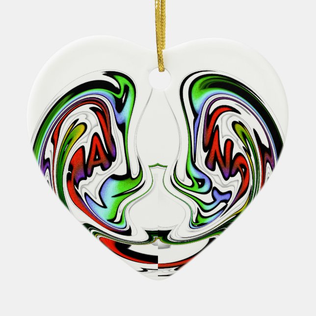 Hakuna Matata Funny Fish gift colours Ceramic Ornament (Front)