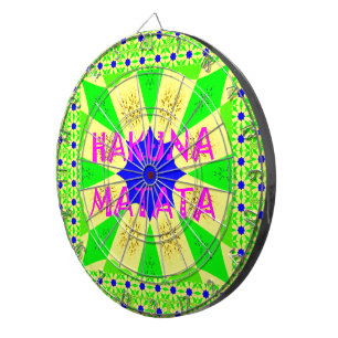 Hakuna Matata - Geometrical Global inspired custom Dartboard