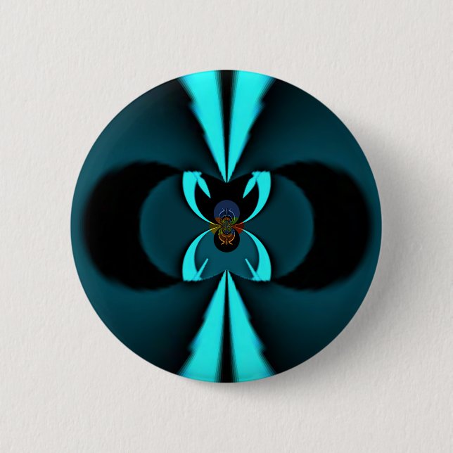 Hakuna Matata Gifts Blue Shield 2 Inch Round Button (Front)