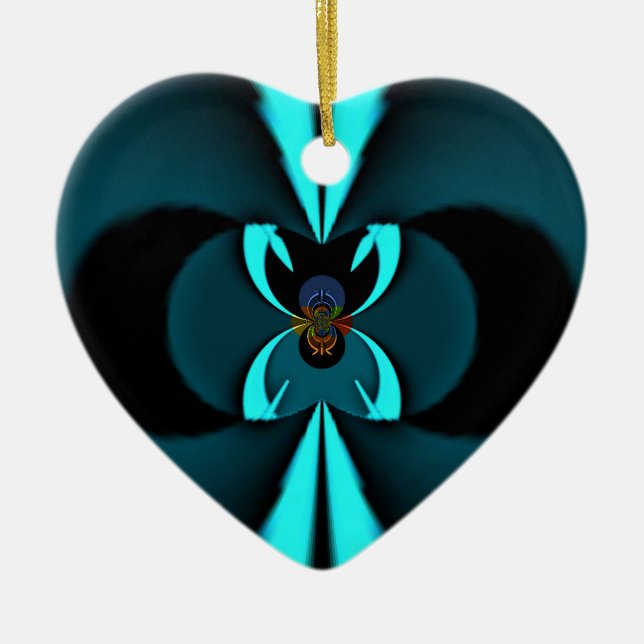 Hakuna Matata Gifts Blue Shield Ceramic Ornament (Front)