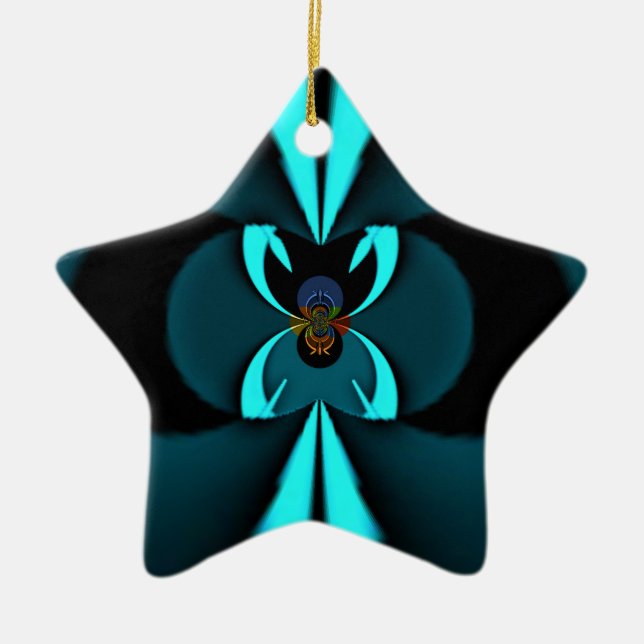 Hakuna Matata Gifts Blue Shield Ceramic Ornament (Front)