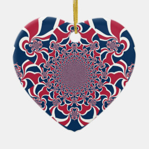Hakuna Matata Gifts trendy stylish red and blue.jp Ceramic Ornament