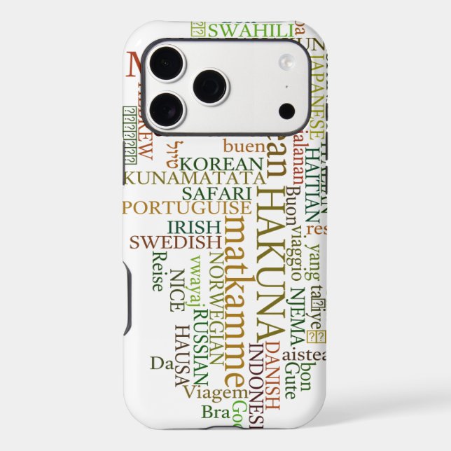 Hakuna Matata Global Word Cloud Art (Verso)