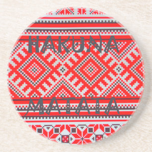 Hakuna Matata Graphic Text Art Design Coaster