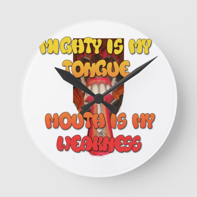 Hakuna Matata HAkuna Matata Big Mouth. Round Clock (Front)