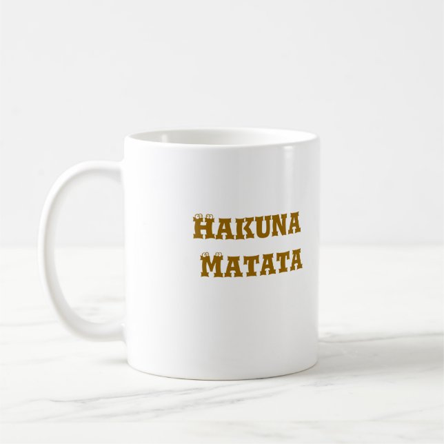 Hakuna Matata Hakuna Matata Mug blanc classique (Gauche)
