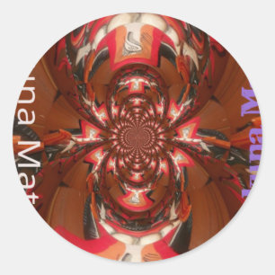 Hakuna Matata Halloween Mask Kaleidoscope Abstract Classic Round Sticker