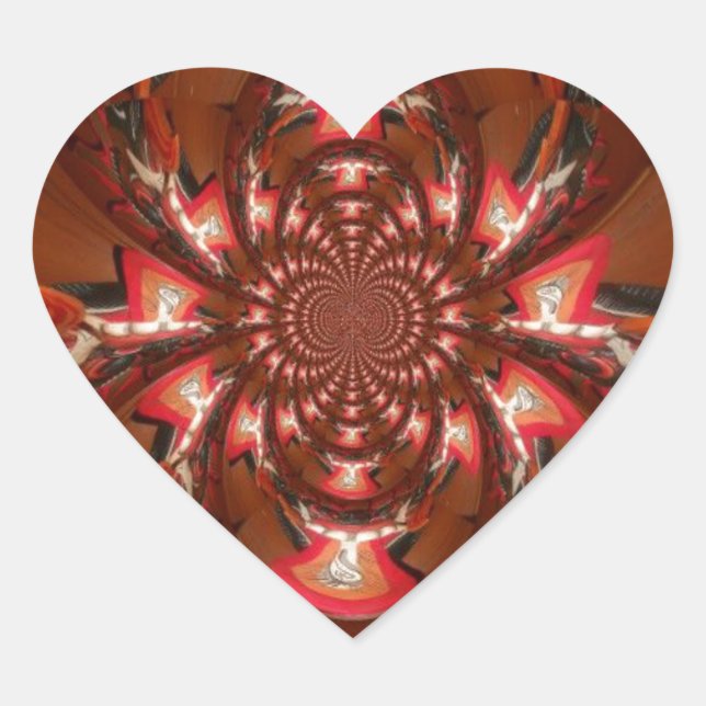 Hakuna Matata Halloween Mask Kaleidoscope Abstract Heart Sticker (Front)