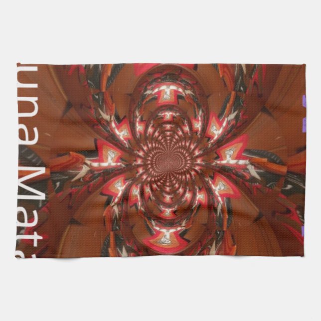 Hakuna Matata Halloween Mask Kaleidoscope Abstract Kitchen Towel (Horizontal)