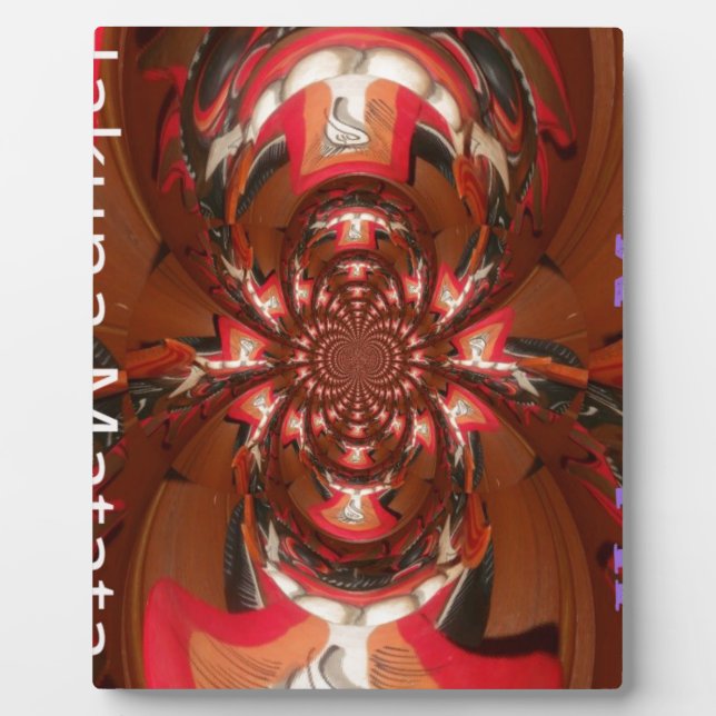 Hakuna Matata Halloween Mask Kaleidoscope Abstract Plaque (Front)