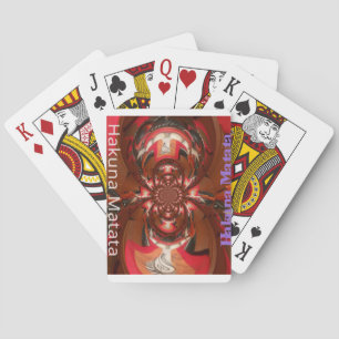 Hakuna Matata Halloween Mask Kaleidoscope Abstract Playing Cards