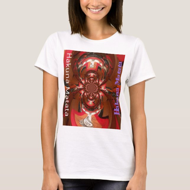 Hakuna Matata Halloween Mask Kaleidoscope Abstract T-Shirt (Front)
