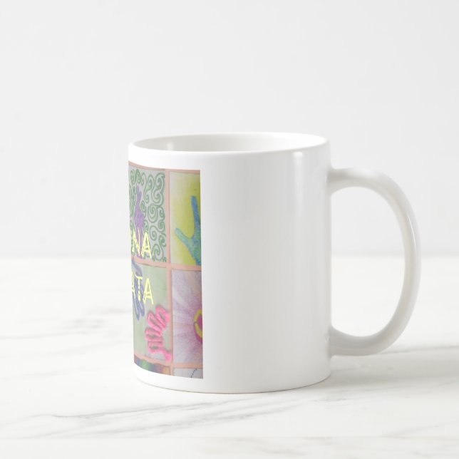 Hakuna Matata Hand Sign Art Print Coffee Mug (Right)