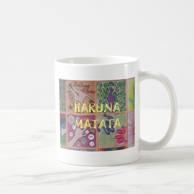 Hakuna Matata Hand Sign Art Print Coffee Mug (Right)