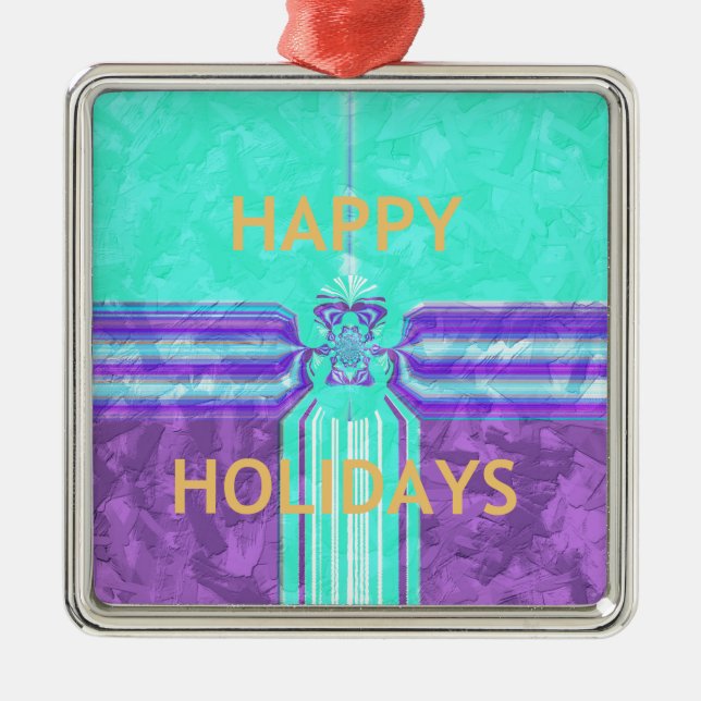 Hakuna Matata Happy Holidays Metal Ornament (Front)