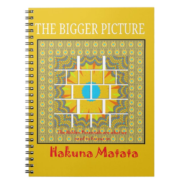 Hakuna Matata Hidden Potentials graphic art patter Notebook (Front)