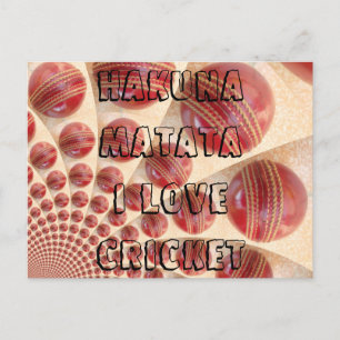 Hakuna Matata I love Cricket carte postale