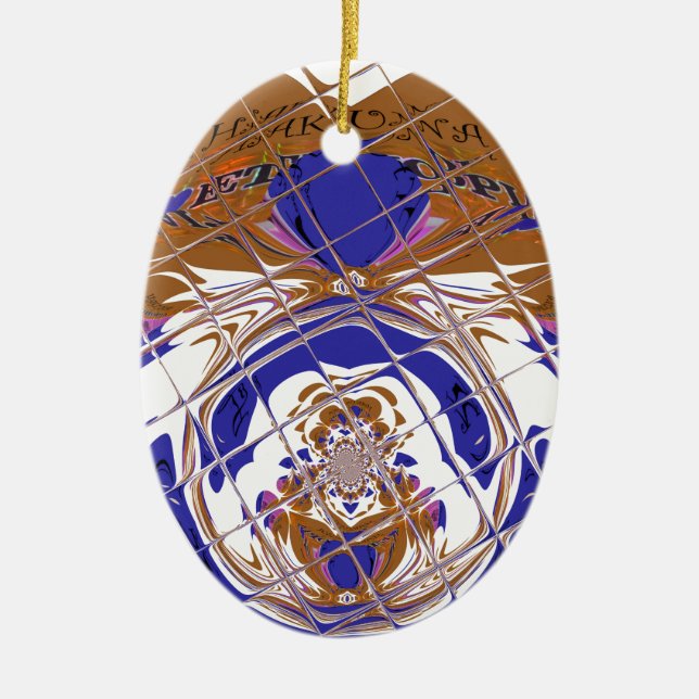Hakuna Matata I love  Ethiopia Colour design.png Ceramic Ornament (Front)
