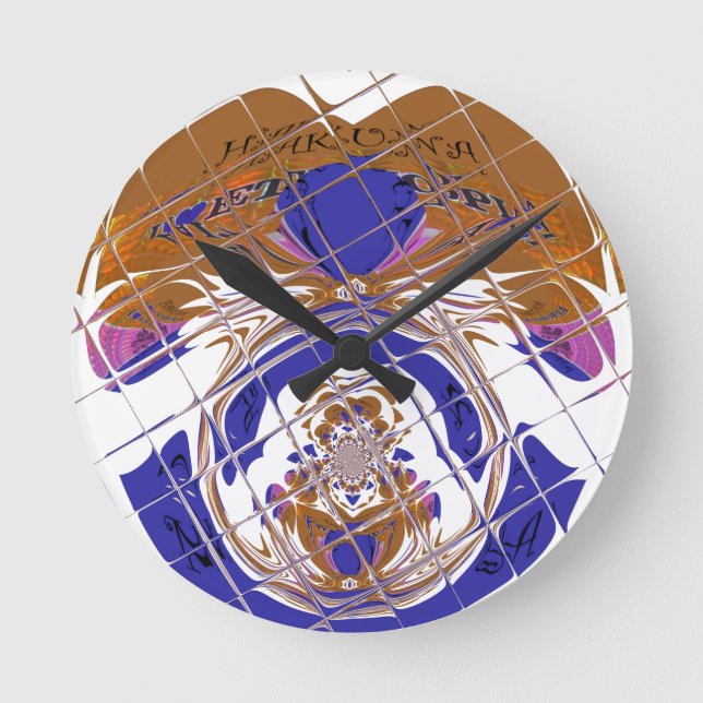 Hakuna Matata I love  Ethiopia Colour design.png Round Clock (Front)