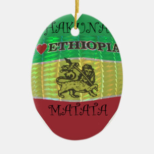 Hakuna Matata I love Ethiopia Colours.png Ceramic Ornament