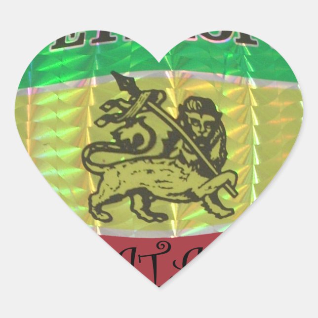 Hakuna Matata I love Ethiopia Colours.png Heart Sticker (Front)