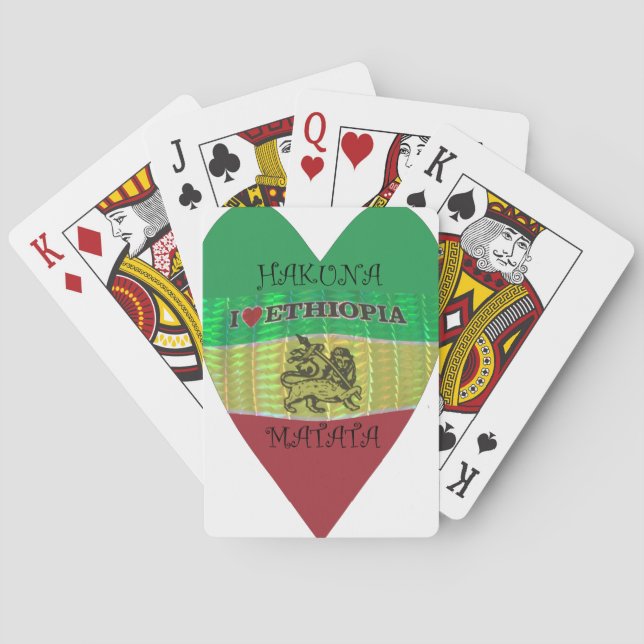 Hakuna Matata I love Ethiopia Colours.png Playing Cards (Back)