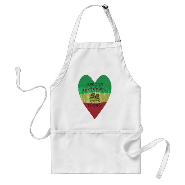 Hakuna Matata I love Ethiopia Colours.png Standard Apron (Front)