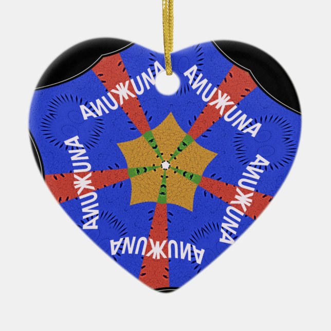 Hakuna Matata Iridiscent Blue Ceramic Ornament (Front)