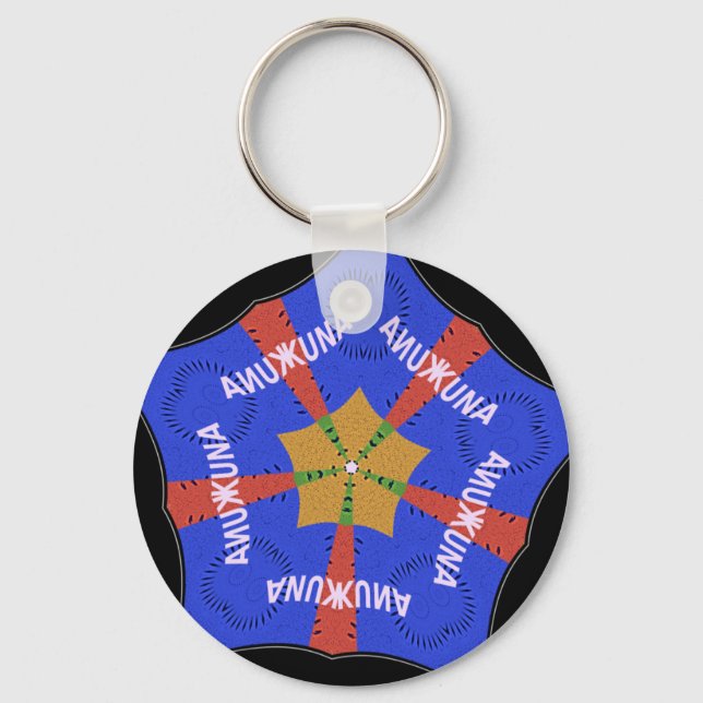 Hakuna Matata Iridiscent Blue Keychain (Front)