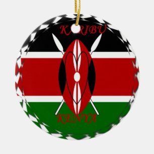 Hakuna matata Karaibu Kenya Ceramic Ornament