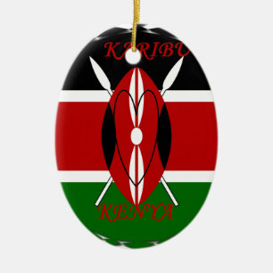 Hakuna matata Karaibu Kenya Ceramic Ornament