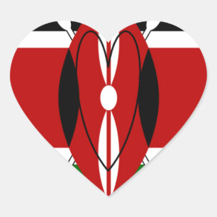 Hakuna matata Karaibu Kenya Heart Sticker